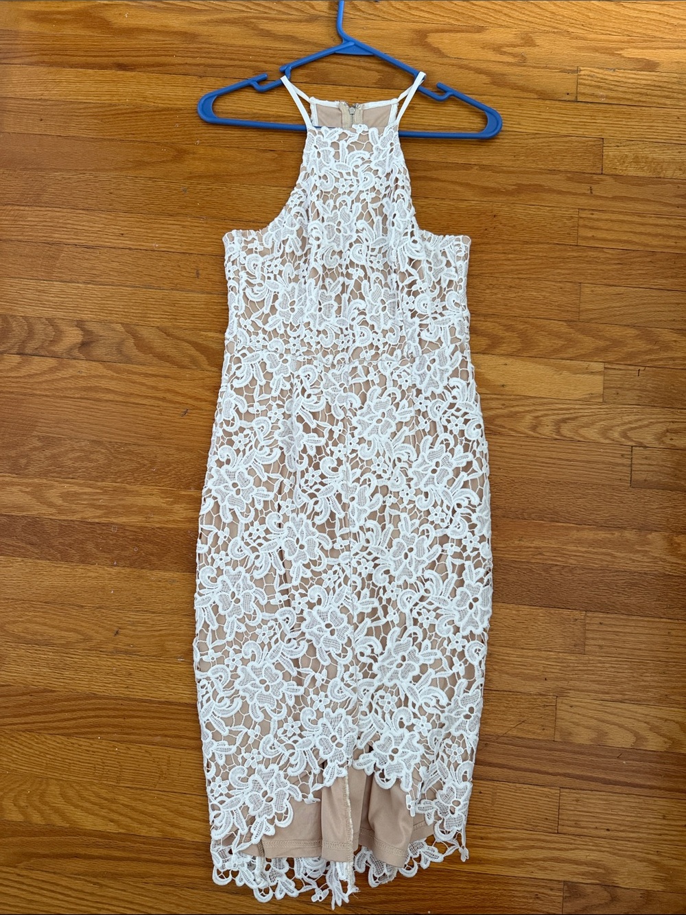Lulu’s White Lace Halter Dress